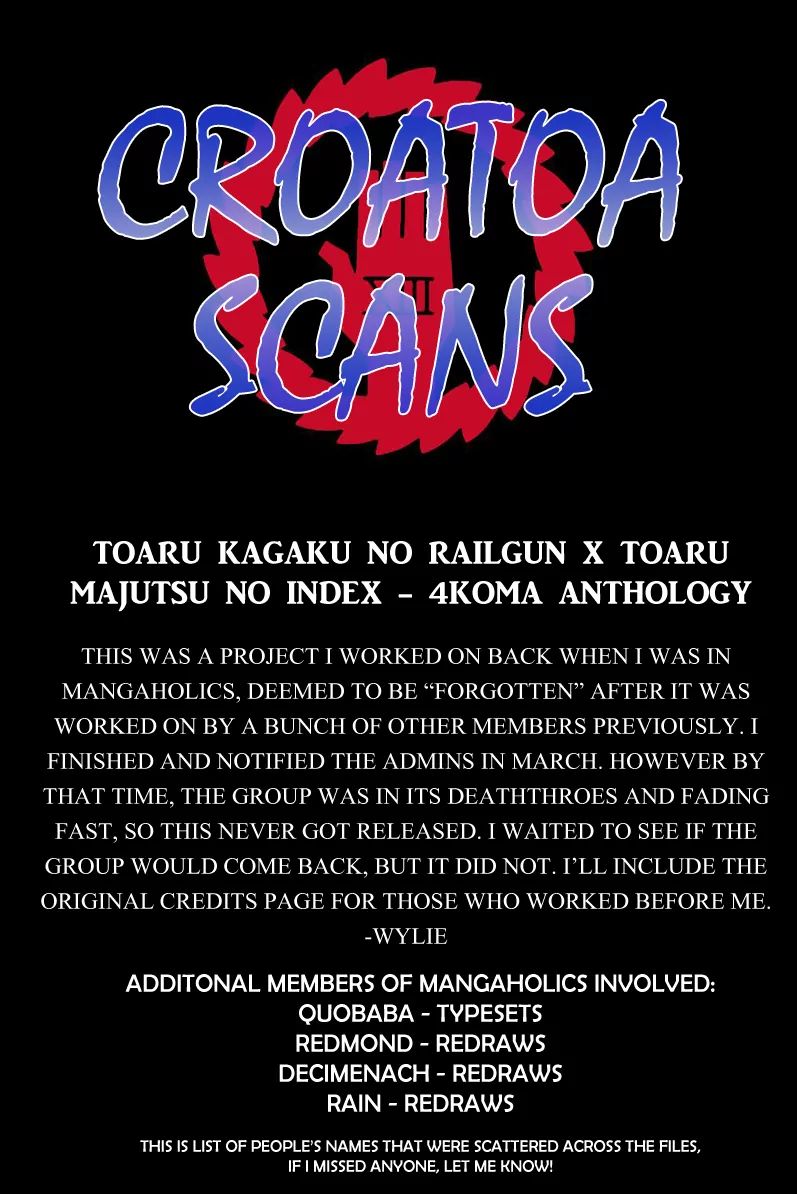 4-Koma Koushiki Anthology - Toaru Kagaku no Railgun x Toaru Majutsu no Index - chapter 7 - #1