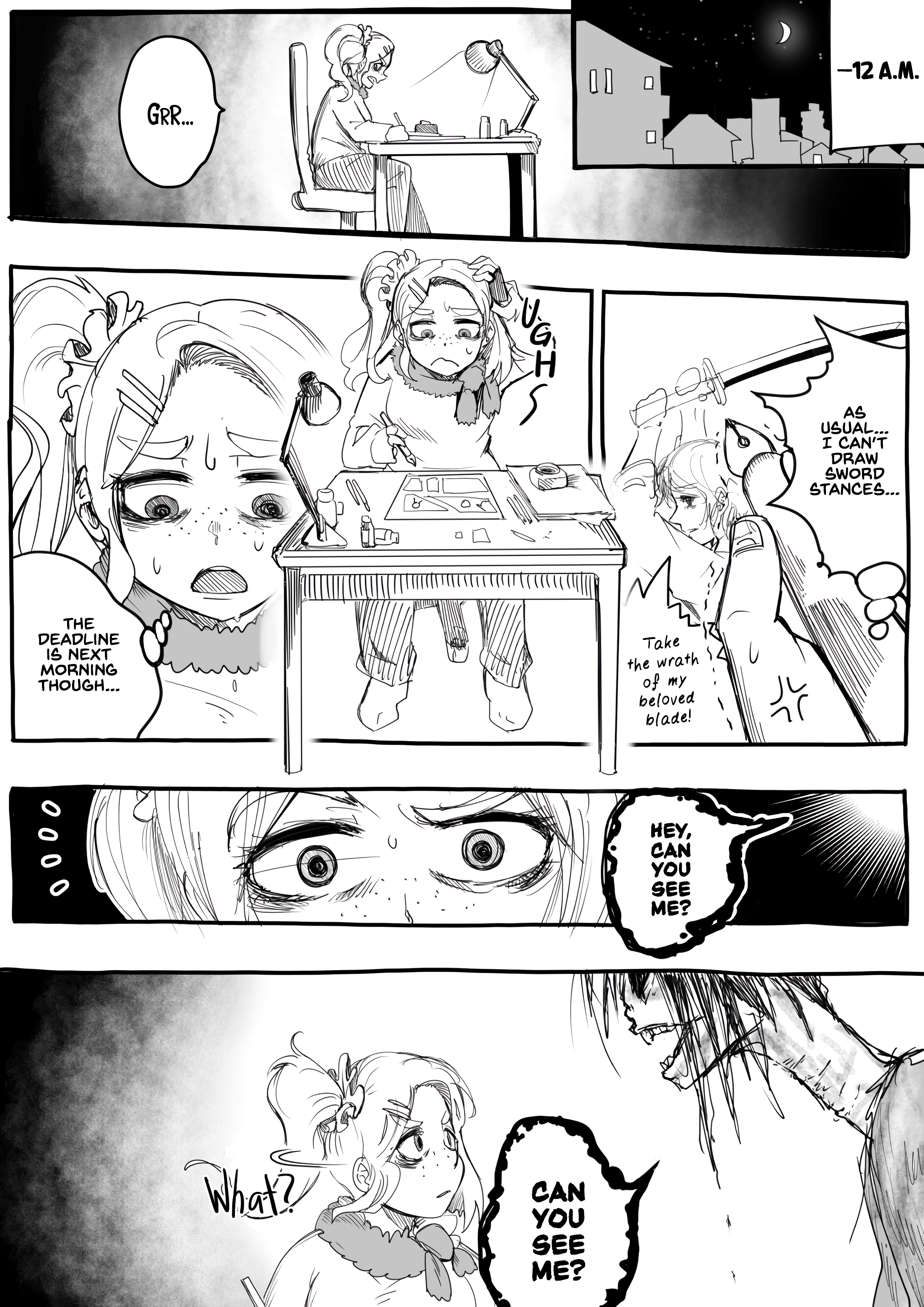 A Mangaka At The Night Before The Deadline - chapter 1 - #1