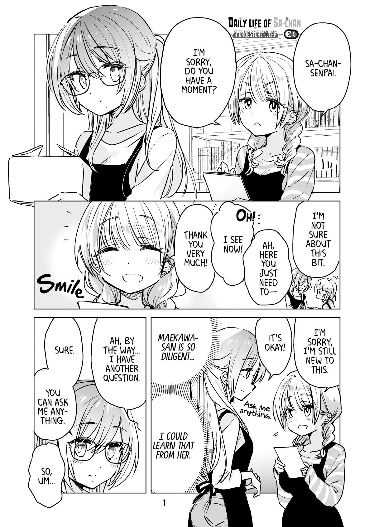 Daily Life Of Sa-Chan, A Drugstore Clerk - chapter 35 - #1