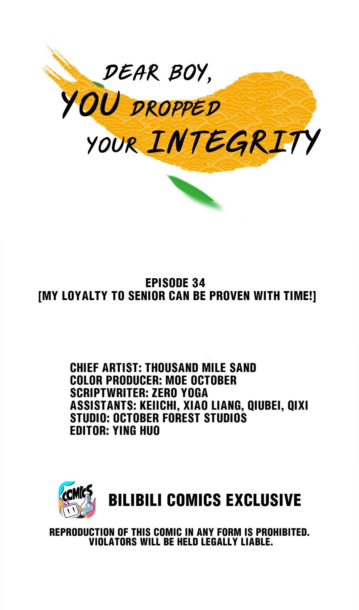 Dear Boy, You Dropped Your Integrity - chapter 34 - #1