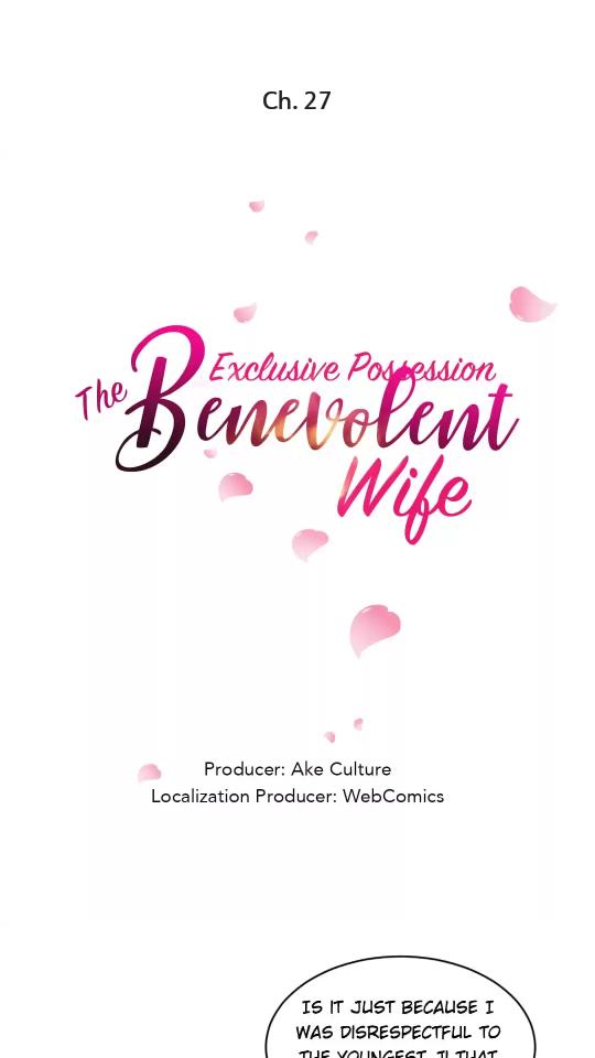 Exclusive Possession: The “Benevolent” Wife - chapter 27 - #1