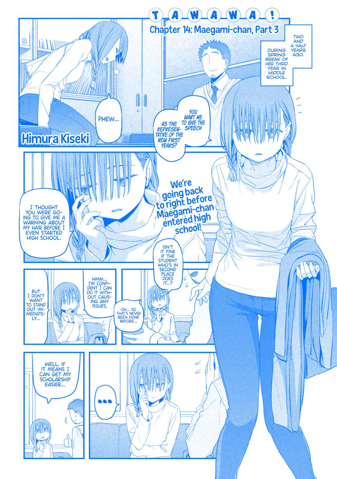 Getsuyoubi no Tawawa (Serialization) (Blue) (Fan Colored) - chapter 14 - #2