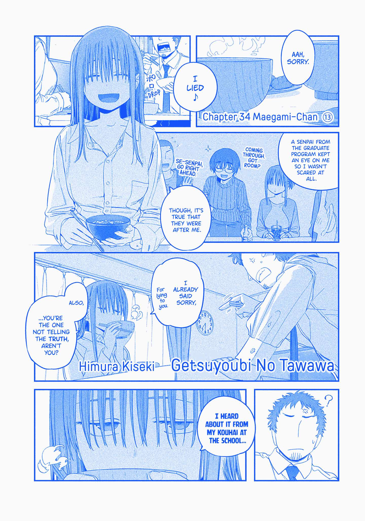 Getsuyoubi no Tawawa (Serialization) (Blue) (Fan Colored) - chapter 34 - #2