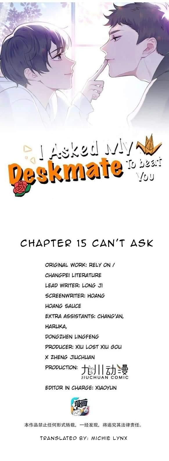 I Asked My Deskmate To Beat You - chapter 15 - #2