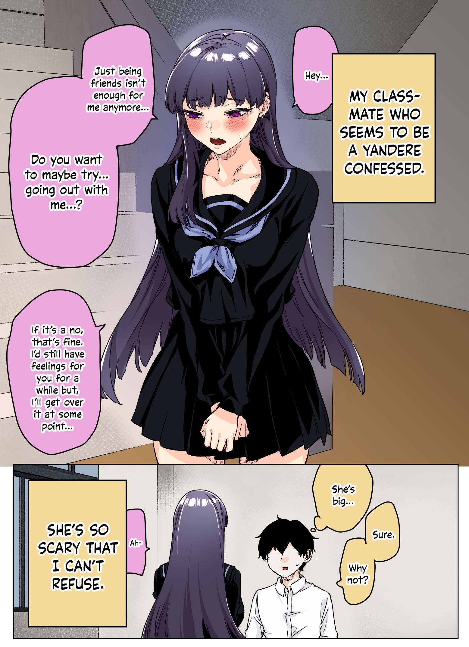 I Thought She Was a Yandere, but Apparently She's Even Worse (Fan Colored) - chapter 12 - #1