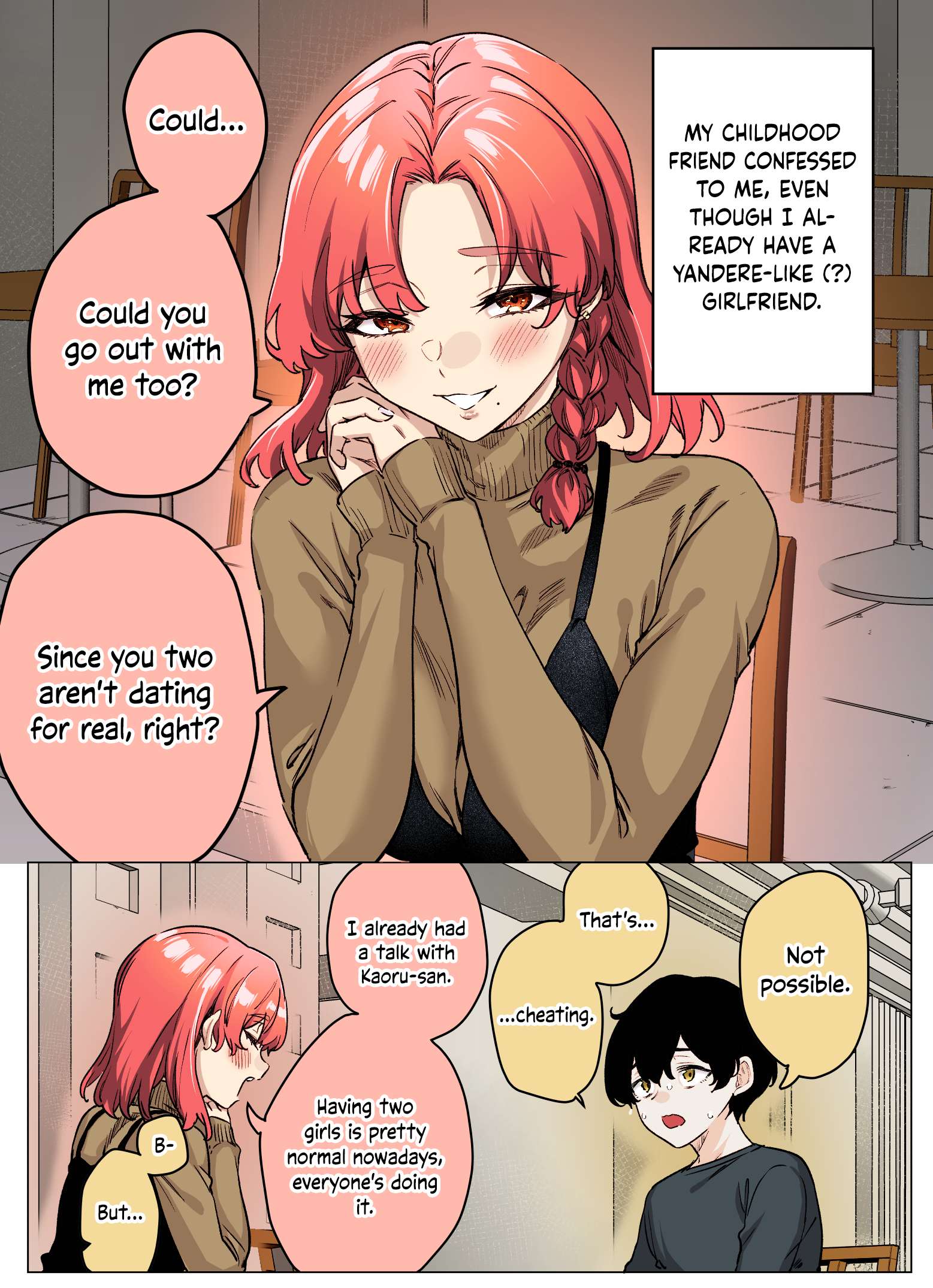 I Thought She Was a Yandere, but Apparently She's Even Worse (Fan Colored) - chapter 36 - #1