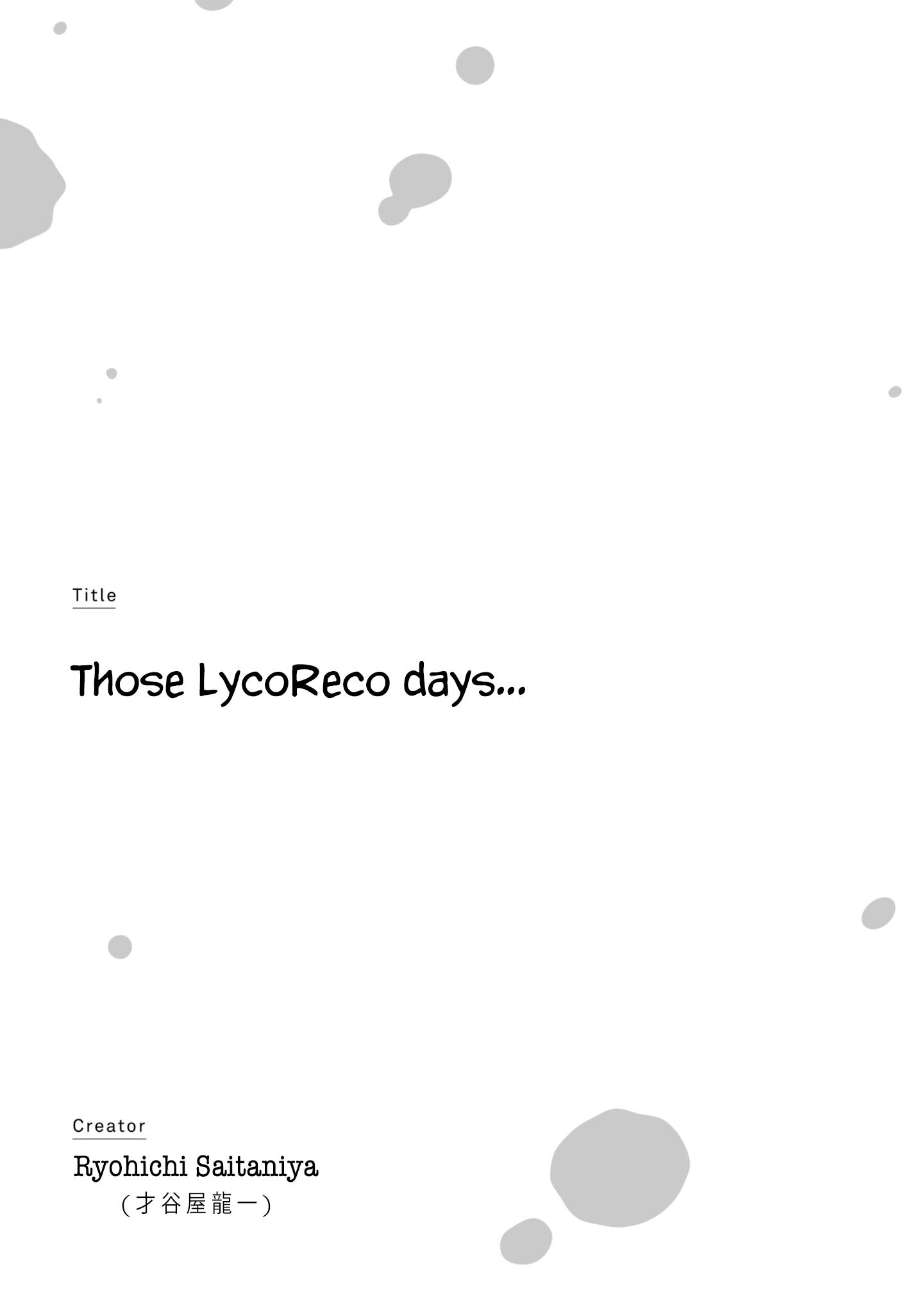 Lycoris Recoil Koushiki Comic Anthology: React - chapter 3 - #1