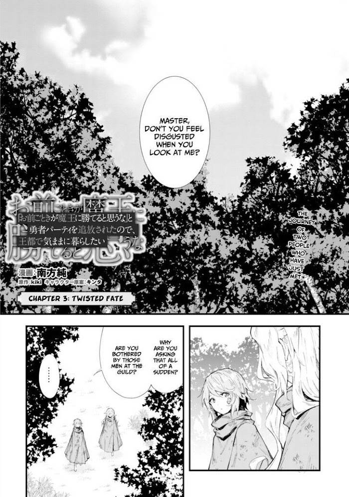 "Omae Gotoki ga Maou ni Kateru to Omou na" to Yuusha Party o Tsuihou Sareta node, Outo de Kimama ni Kurashitai the Comic - chapter 3 - #2