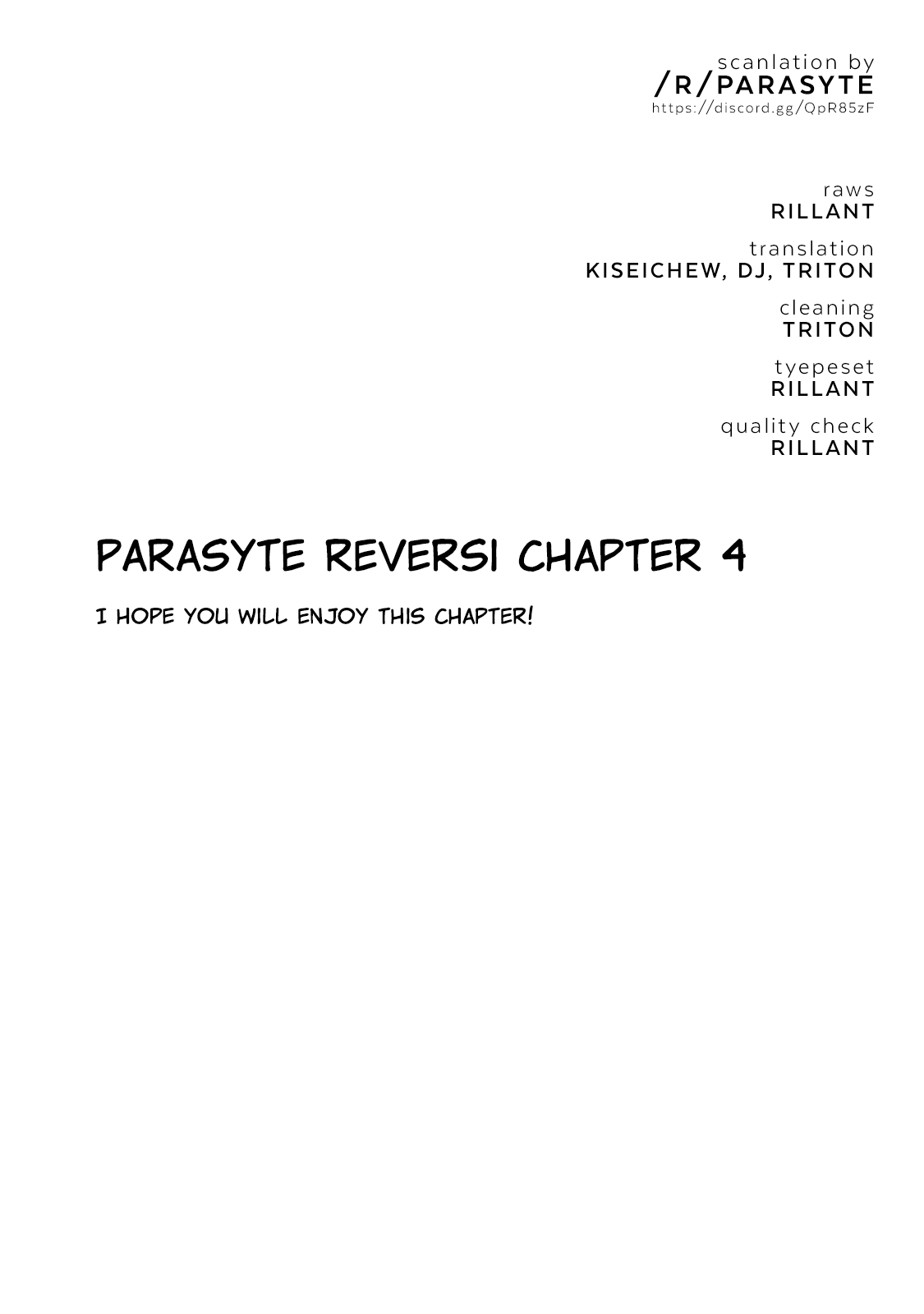 Parasyte Reversi - chapter 4 - #1