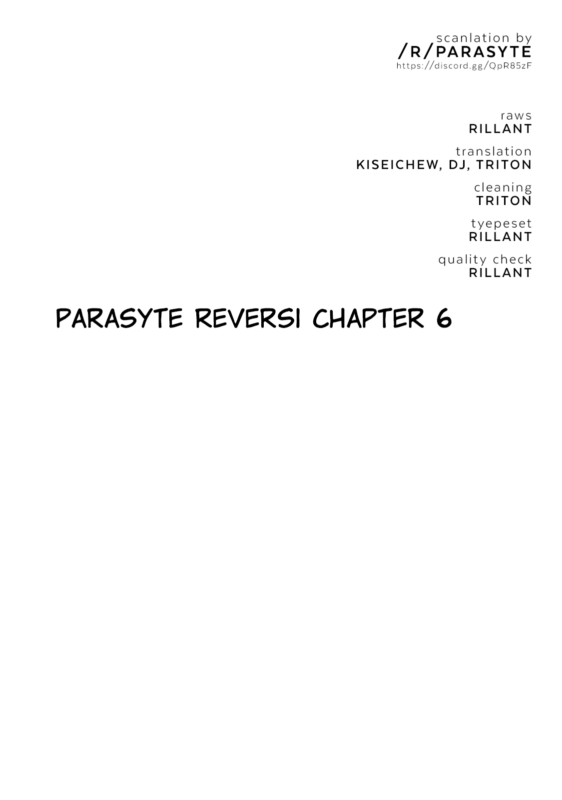 Parasyte Reversi - chapter 6 - #1