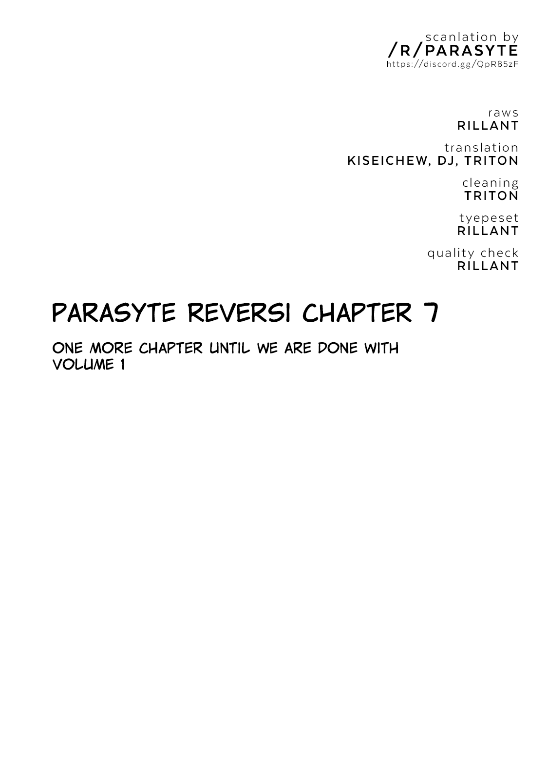 Parasyte Reversi - chapter 7 - #1