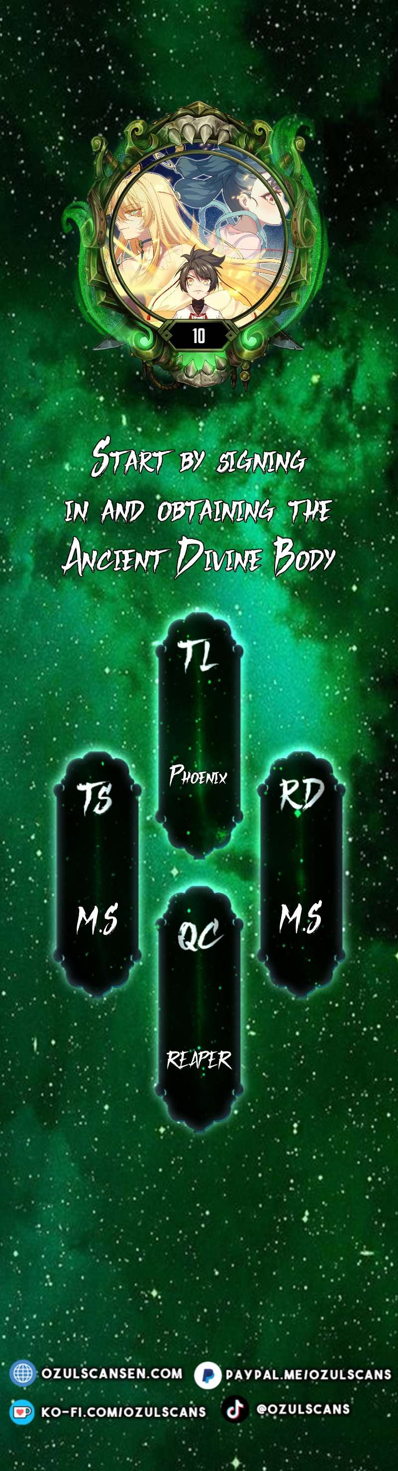Start by signing in and obtaining the Ancient Divine Body - chapter 10 - #1