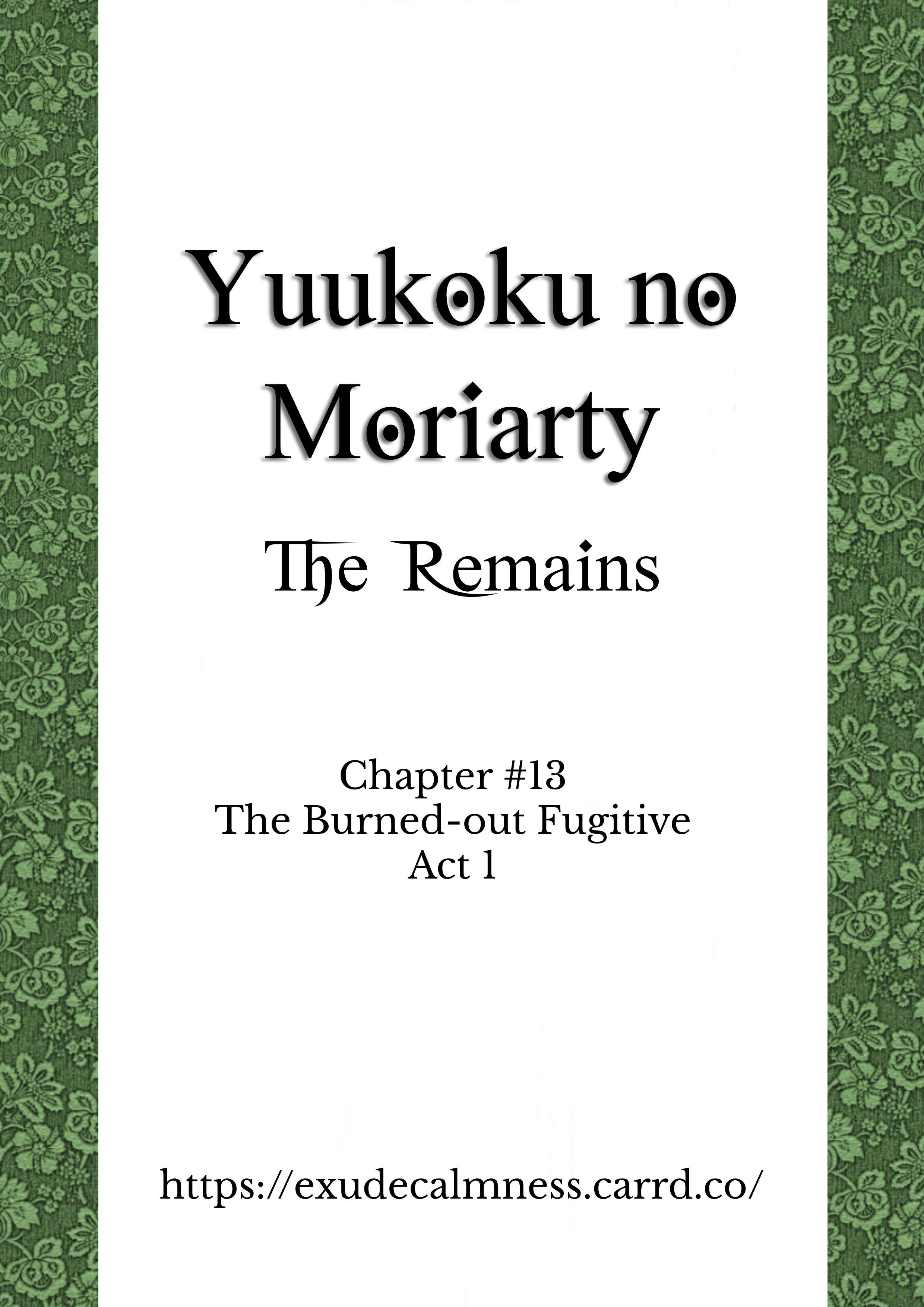 Yuukoku No Moriarty: The Remains - chapter 13 - #1